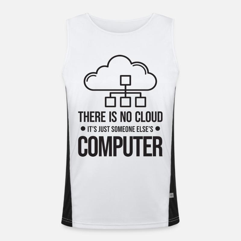 There Is No Cloud It's Just Someone Else's Men's Functional Contrast Tank Top 