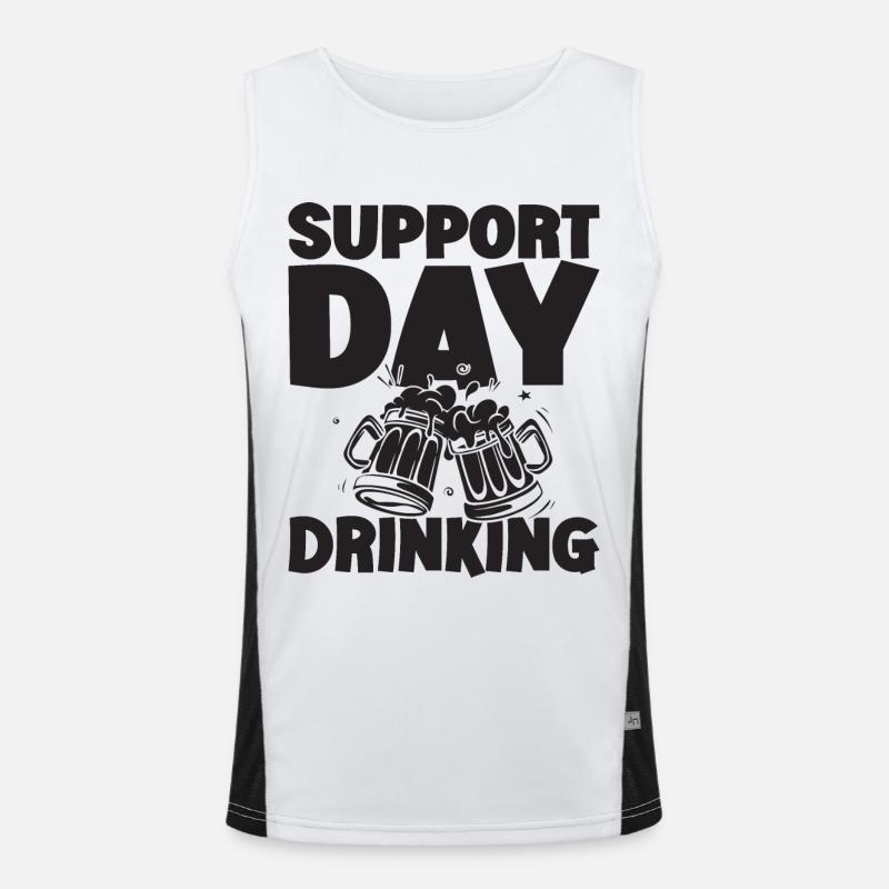 Support Day Drinking Squad Party und Bier trinken Funktionelles Kontrast-Tank Top für Männer 