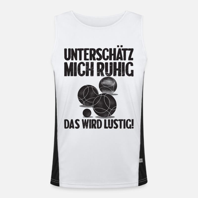 Unterschätz mich ruhig das wird lustig Bouler Funktionelles Kontrast-Tank Top für Männer 