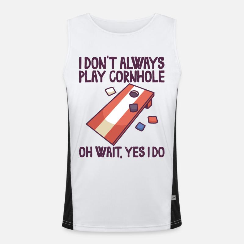 Cornhole Spiel Corn Hole Outfit mit Cornhole Funktionelles Kontrast-Tank Top für Männer 