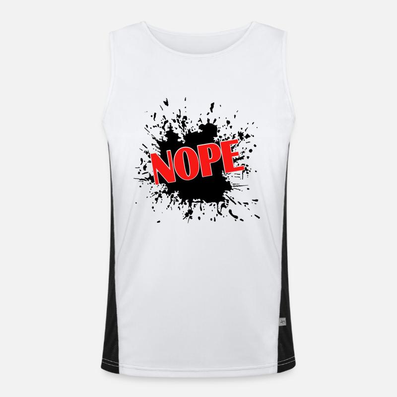 Nope Funktionelles Kontrast-Tank Top für Männer 