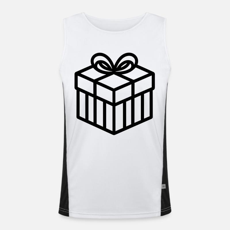 Small Gift Box - Men's Functional Contrast Tank Top  - white/black
