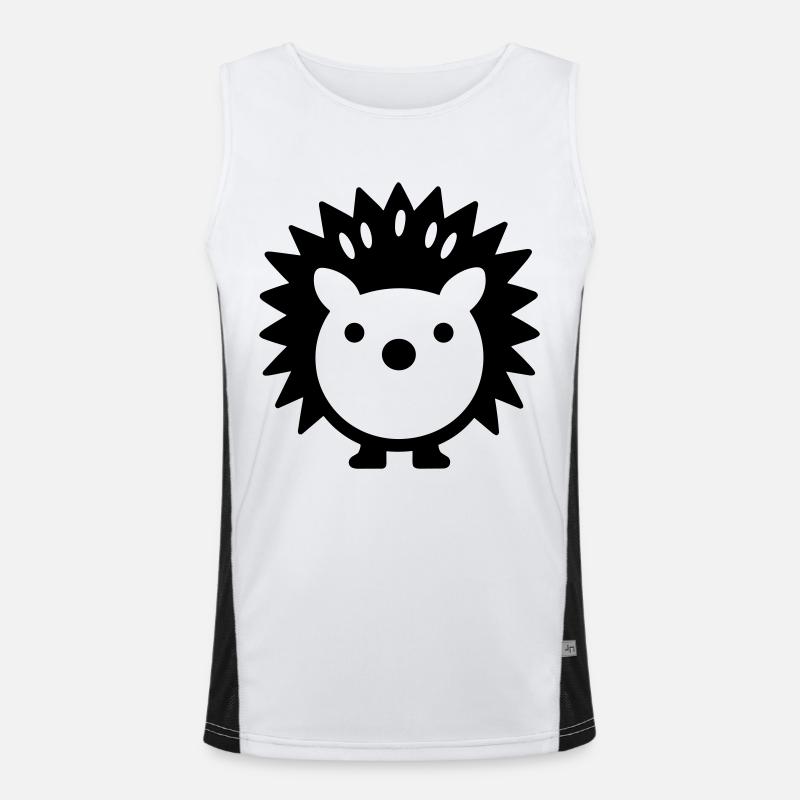 Hedgehog - Men's Functional Contrast Tank Top  - white/black
