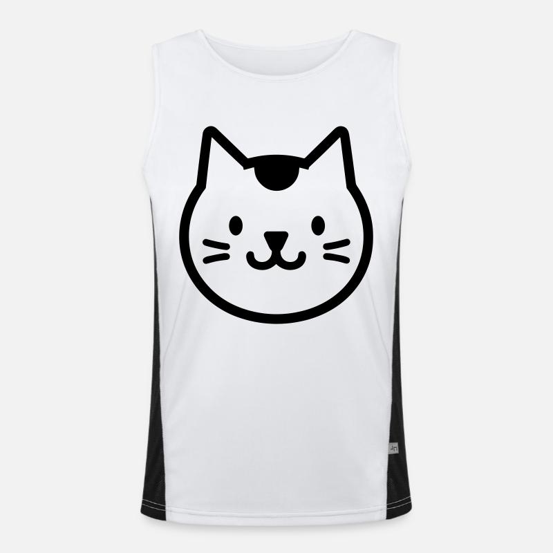 Kätzchen Funktionelles Kontrast-Tank Top für Männer 