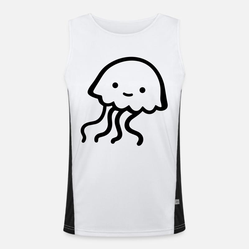 Qualle Funktionelles Kontrast-Tank Top für Männer 