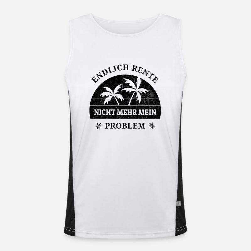 Endlich Rente 2023 Nicht mein Problem Ruhestand Funktionelles Kontrast-Tank Top für Männer 