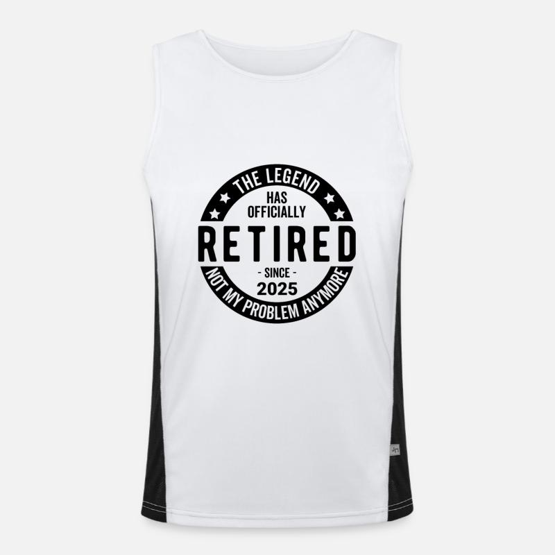 Retired 2025 Not My Problem anymore - Retirement Men's Functional Contrast Tank Top 