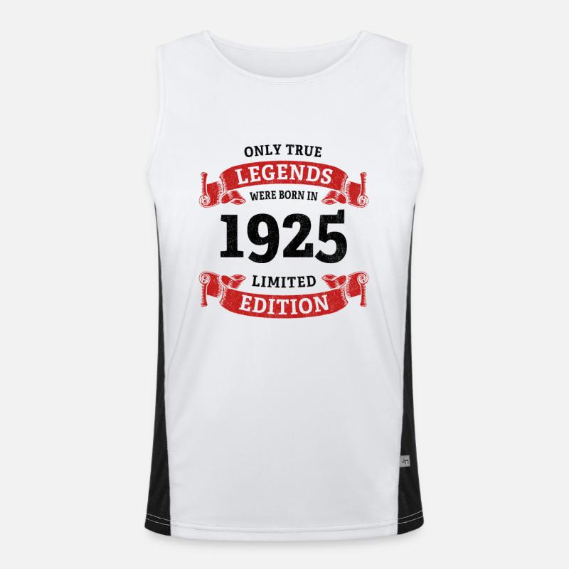 Echte Legenden wurden 1925 geboren 100. Geburtstag Funktionelles Kontrast-Tank Top für Männer 
