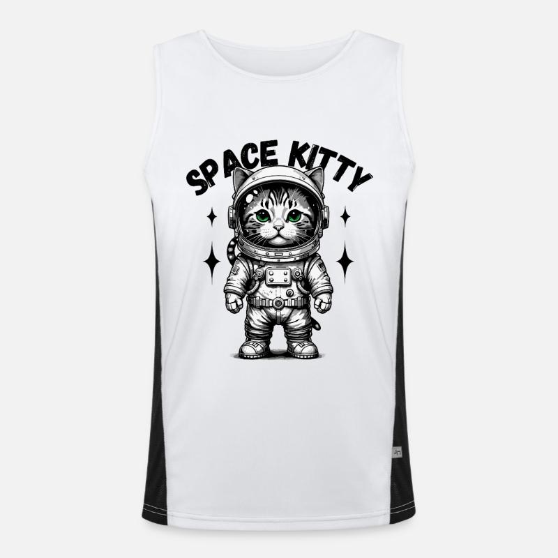 Cat Space Kitty Space Astronaut Carnaval Fun Débardeur respirant contrasté Homme 