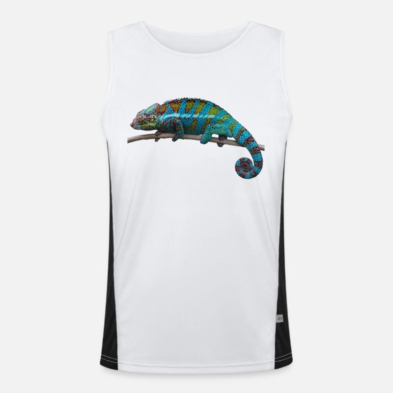 Caméléon - Bleu Débardeur respirant contrasté Homme 