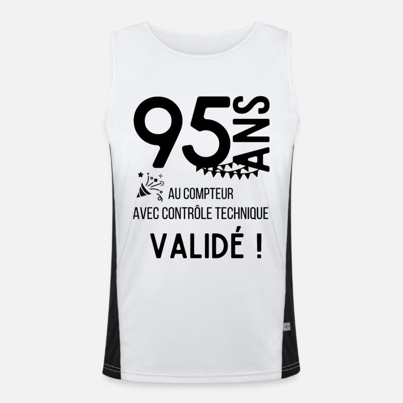 95 ans validé Débardeur respirant contrasté Homme 