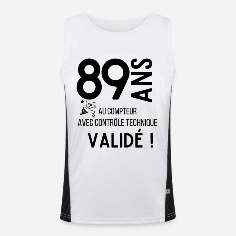 89 ans validé Débardeur respirant contrasté Homme 