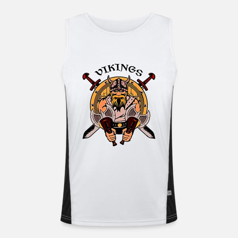 Wikingerkrieger Funktionelles Kontrast-Tank Top für Männer 