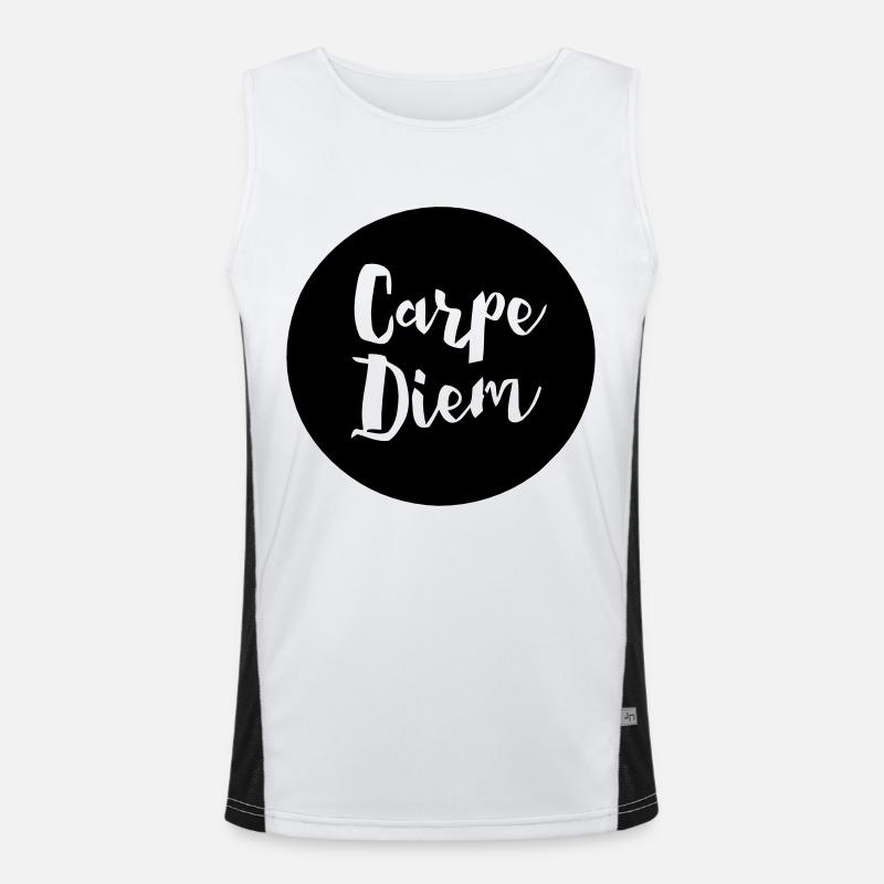 Carpe Diem Funktionelles Kontrast-Tank Top für Männer 