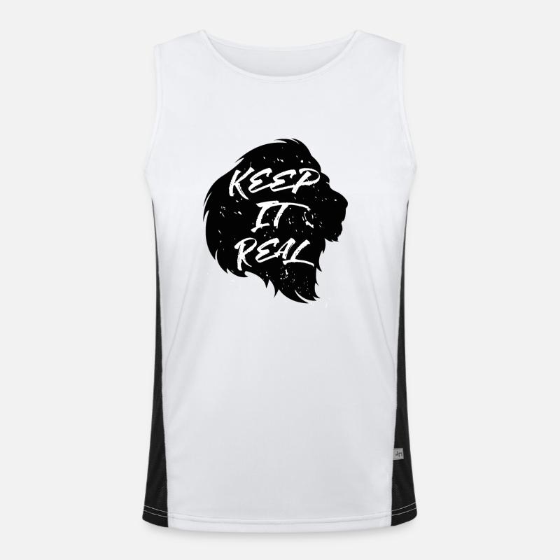 Lion Keep It Real - Men's Functional Contrast Tank Top  - white/black