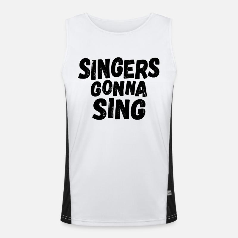 Singers going to sing Men's Functional Contrast Tank Top 
