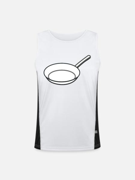 casserole - Débardeur respirant contrasté Homme - blanc/noir