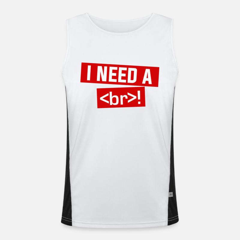 i need a beer alias an html br Funktionelles Kontrast-Tank Top für Männer 