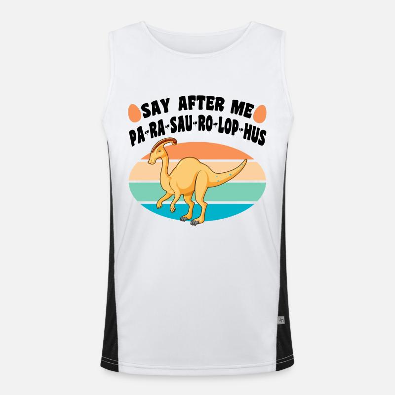Dino Funktionelles Kontrast-Tank Top für Männer 