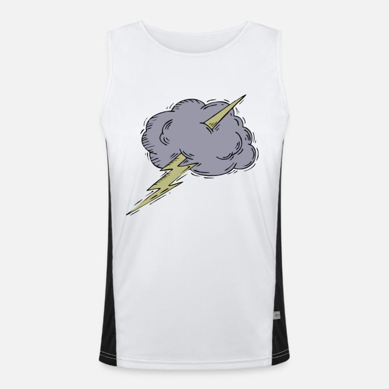 rainbow sun clouds weather rainbow sun cloud52 Men's Functional Contrast Tank Top 