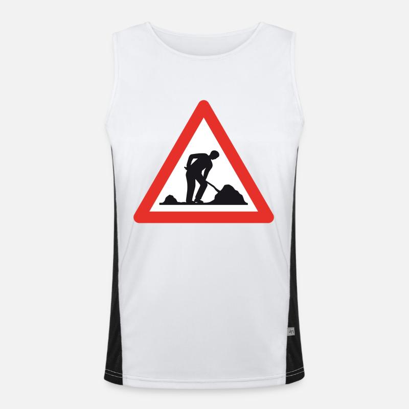 Achtung Baustelle! Funktionelles Kontrast-Tank Top für Männer 