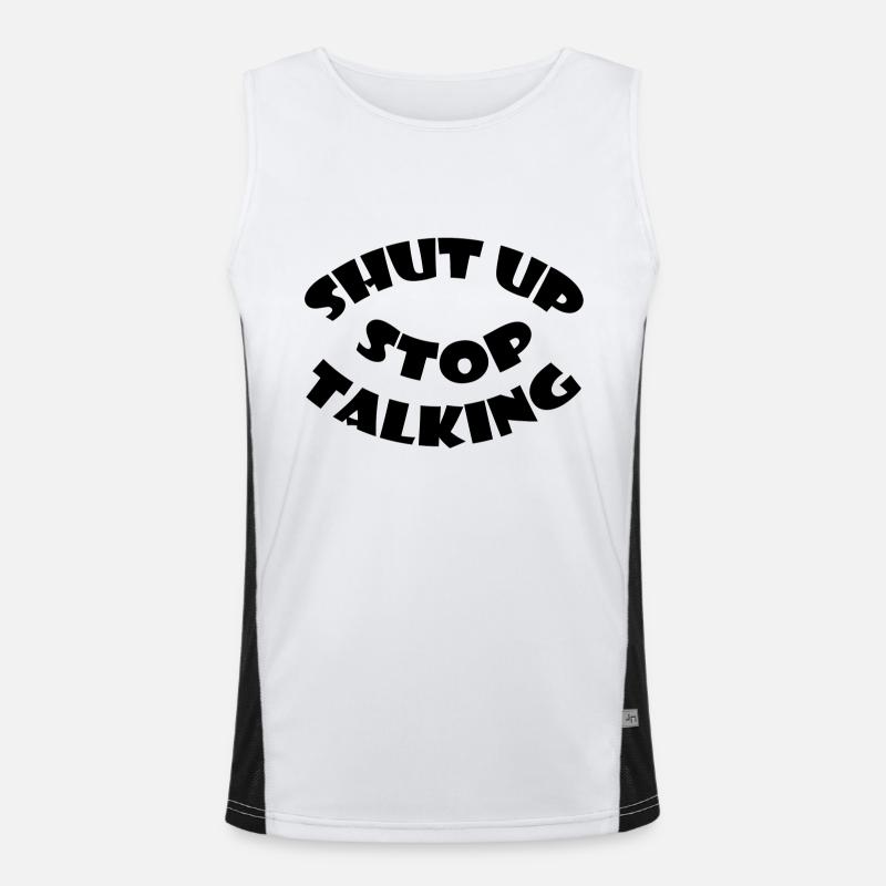 Halt einfach die Klappe! Funktionelles Kontrast-Tank Top für Männer 