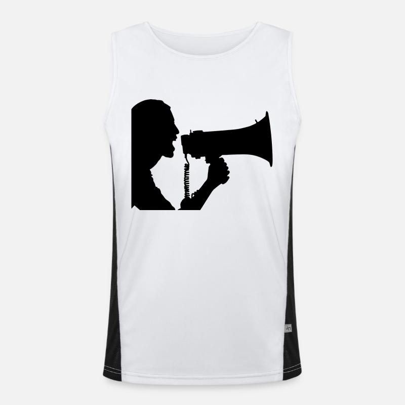 Megaphon Funktionelles Kontrast-Tank Top für Männer 