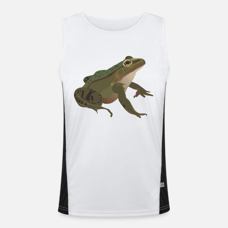 Frog mister frog toad common toad tree frog idea - Men's Functional Contrast Tank Top  - white/black