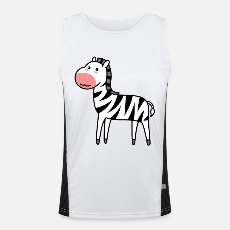 Zebra Comic Tier Funktionelles Kontrast-Tank Top für Männer 