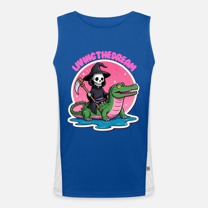 Den Traum leben Funktionelles Kontrast-Tank Top für Männer 