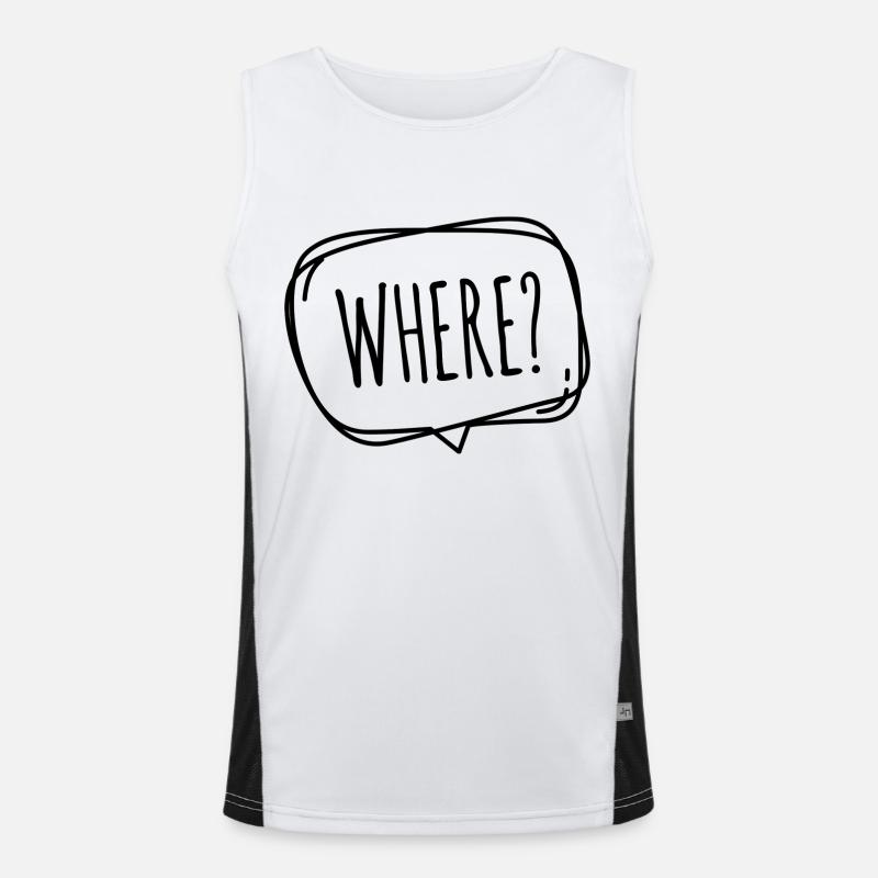 Sidback Unltd. - Where / Wo? Men's Functional Contrast Tank Top 
