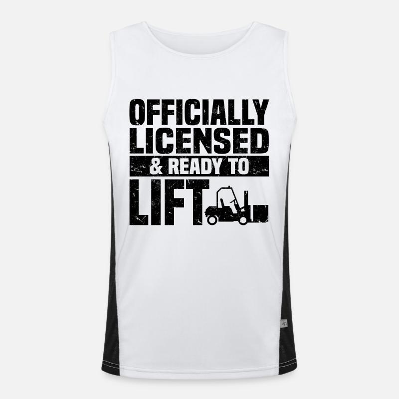 Gabelstapler Funktionelles Kontrast-Tank Top für Männer 