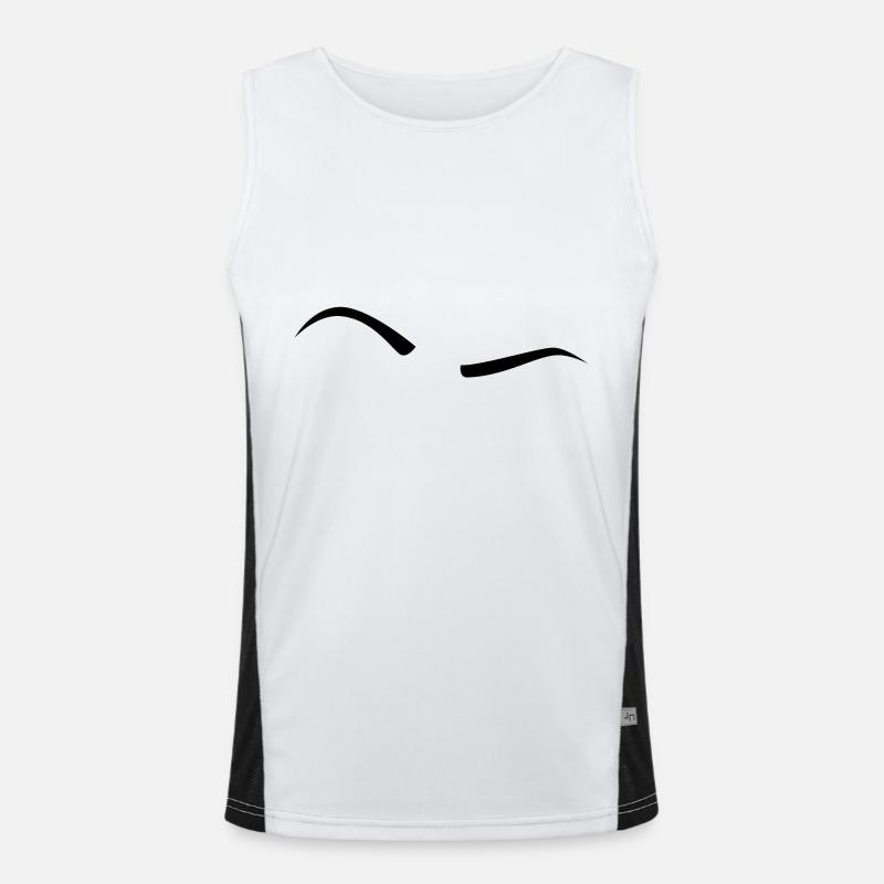 Raised Eyebrow - Black Men's Functional Contrast Tank Top 