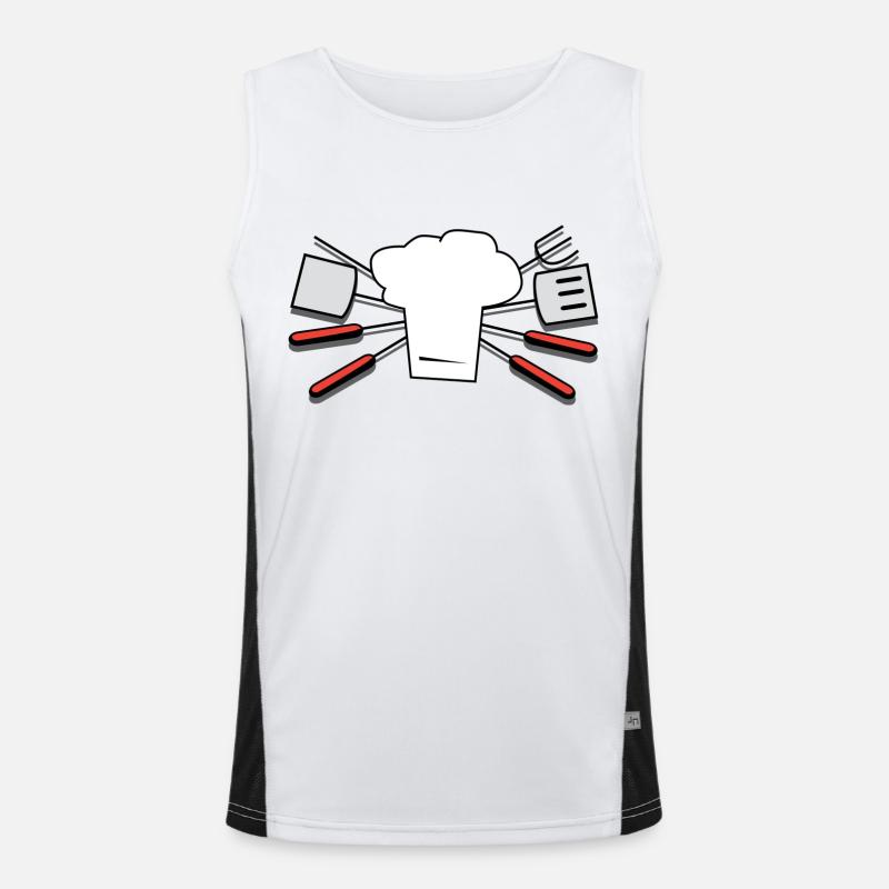 besteck geschirr flatware silverware cutlery84 Funktionelles Kontrast-Tank Top für Männer 
