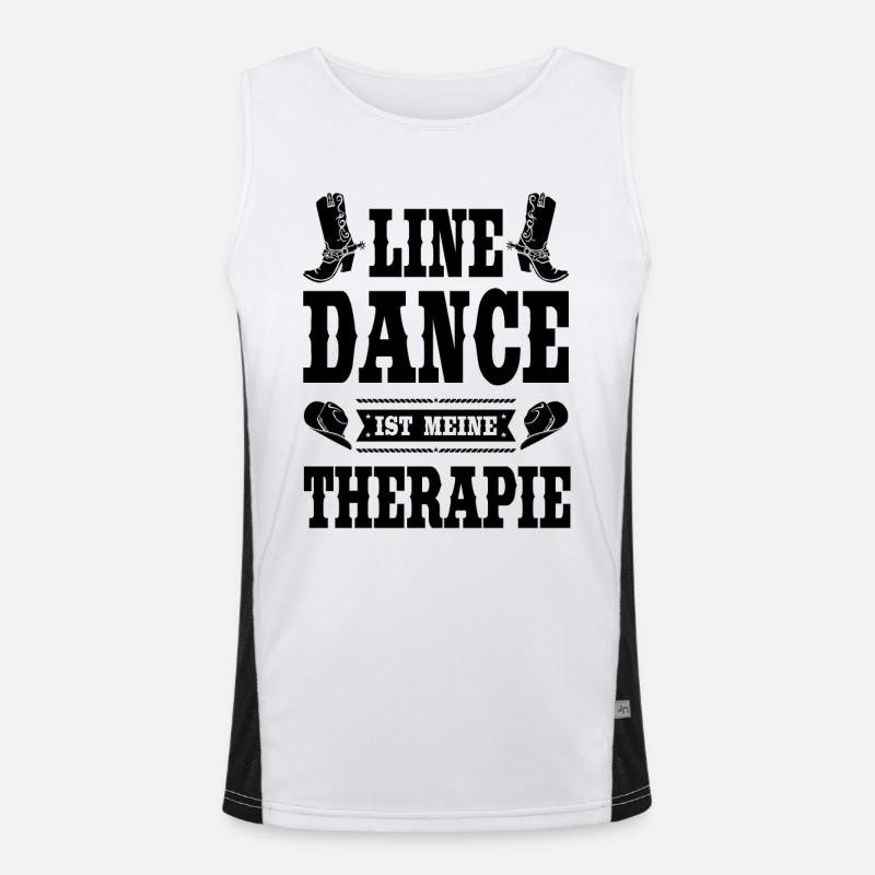 Line Dance Linedance Country Linedancer Geschenk Funktionelles Kontrast-Tank Top für Männer 
