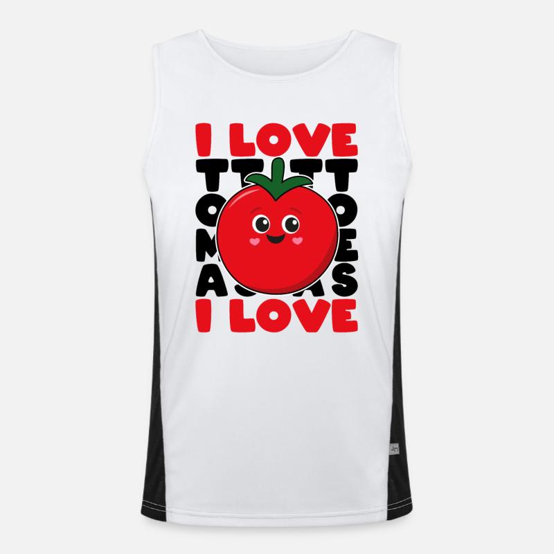 J’aime les tomates tomates tomates jardin cadeau Débardeur respirant contrasté Homme 