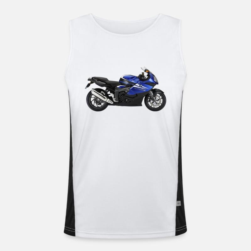 Motorrad Funktionelles Kontrast-Tank Top für Männer 
