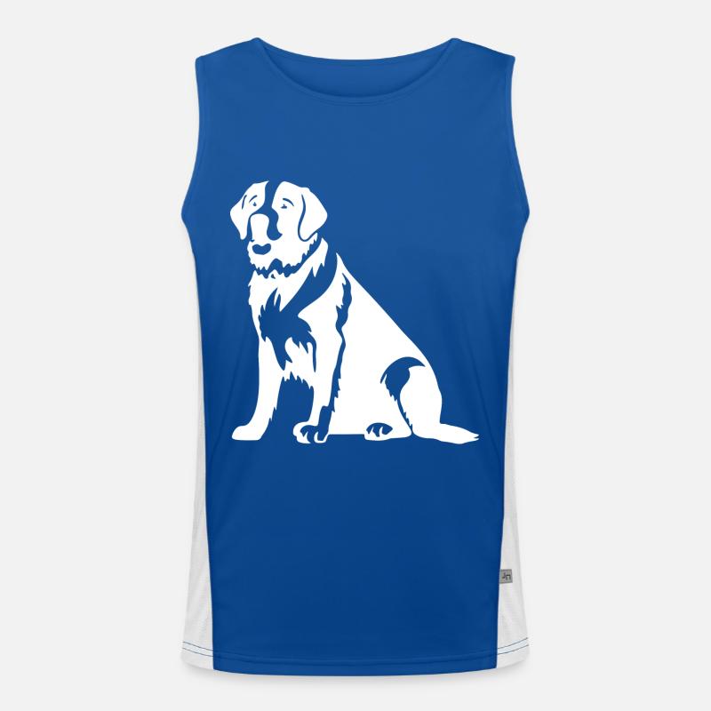 Silhouette de chien Saint-Bernard Débardeur respirant contrasté Homme 