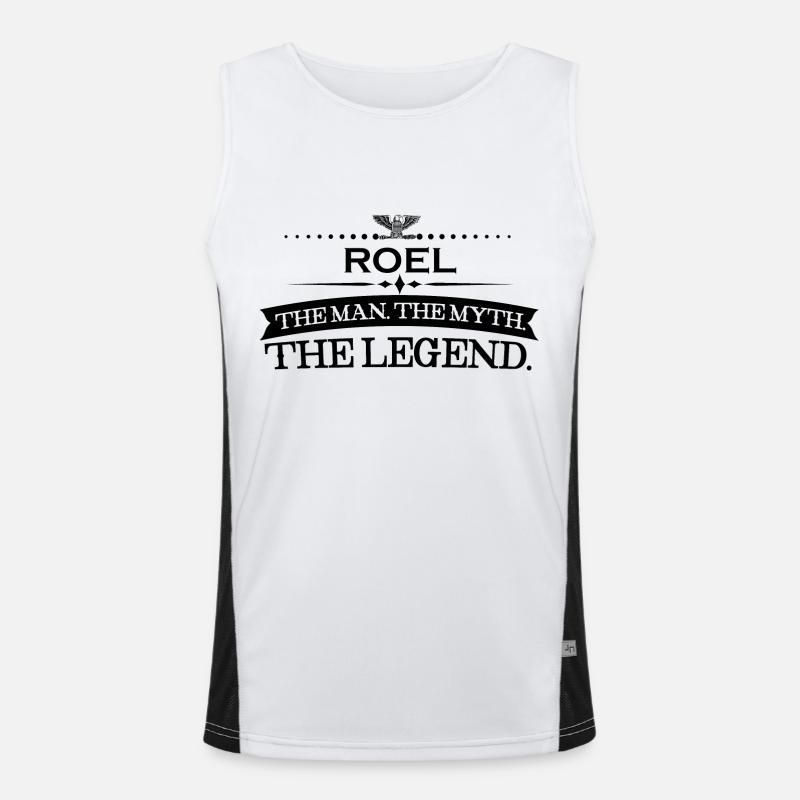 Mann mythos legende geschenk Roel - Men's Functional Contrast Tank Top  - white/black