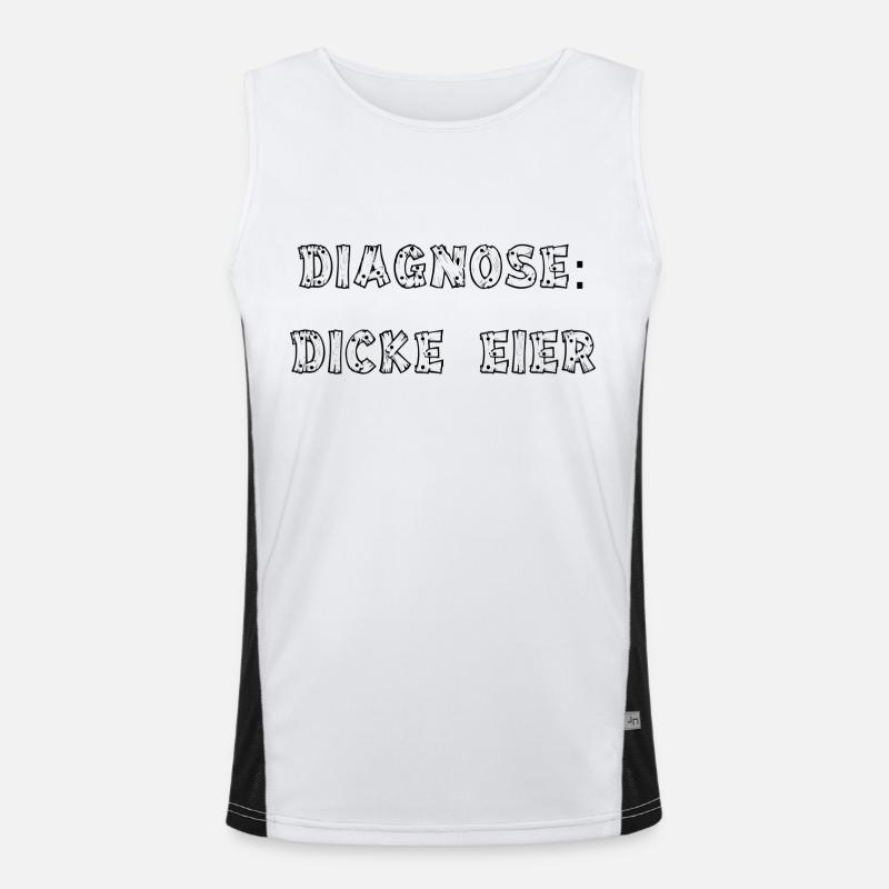 Diagnosis: Thick eggs Men's Functional Contrast Tank Top 