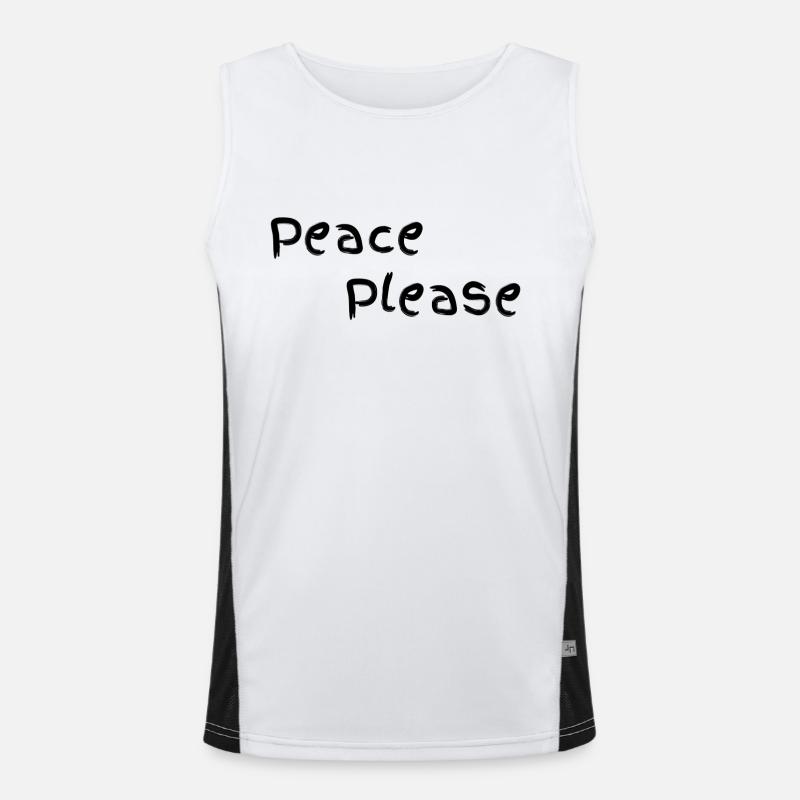 Peace please Men's Functional Contrast Tank Top 