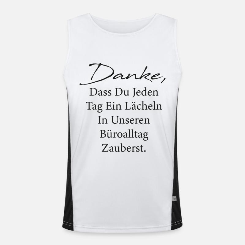 Dankesgeschenk Kollegin Büro Arbeit Beste Kollegin Funktionelles Kontrast-Tank Top für Männer 