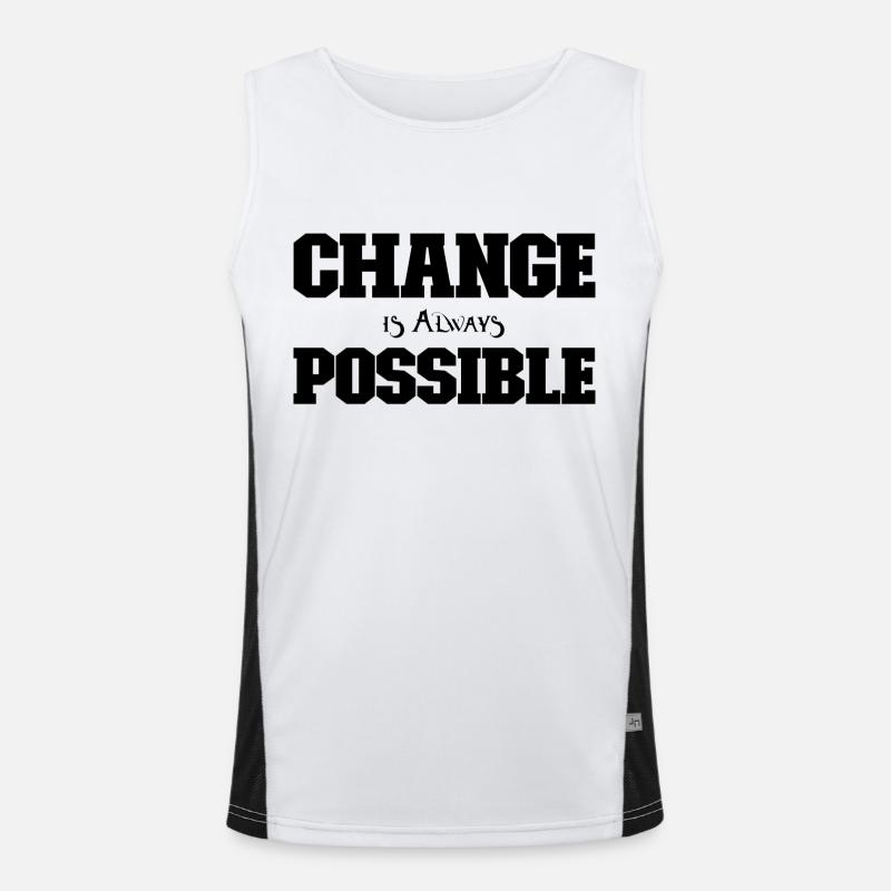 Change is always possible Men's Functional Contrast Tank Top 