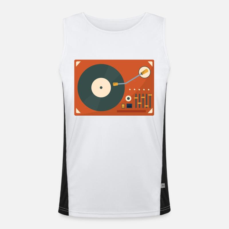 Record player Men's Functional Contrast Tank Top 