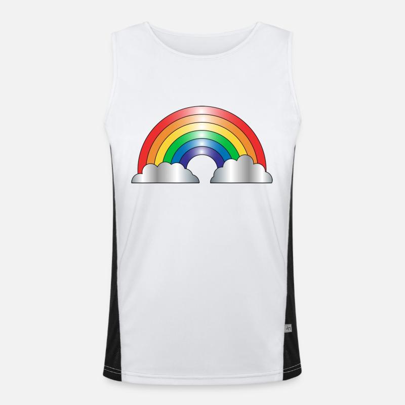 Regenbogen Funktionelles Kontrast-Tank Top für Männer 