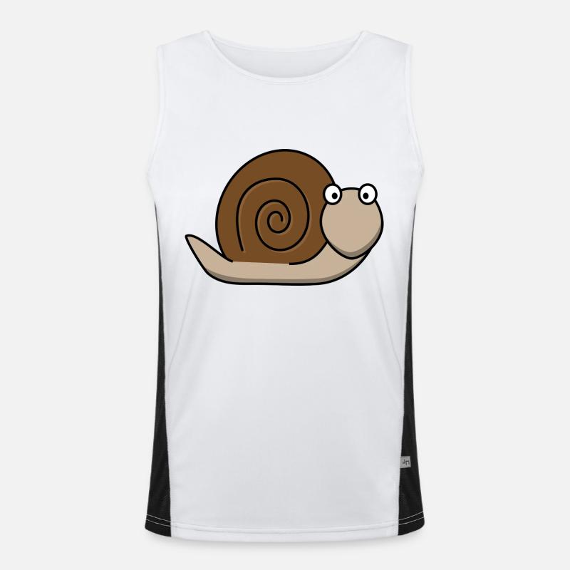 Friendly snail Men's Functional Contrast Tank Top 