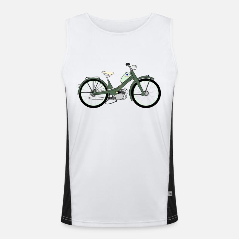 Ebike SR1 SR2 - Men's Functional Contrast Tank Top  - white/black