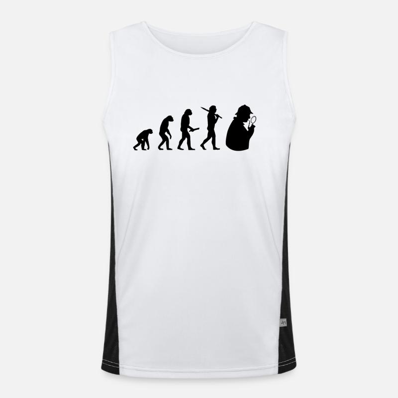 sherlock holmes Evolution Fortschritt Entwicklung Funktionelles Kontrast-Tank Top für Männer 