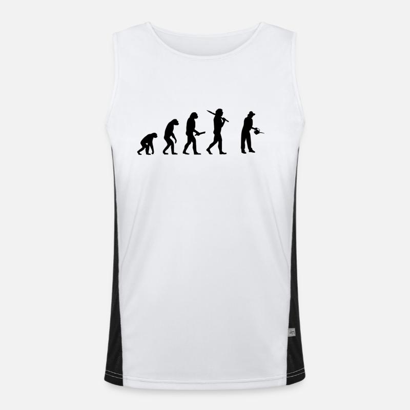 gaertner evolution développement de progrès - Débardeur respirant contrasté Homme  - blanc/noir