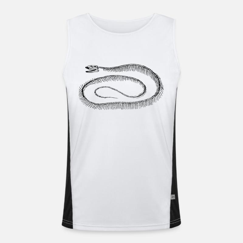 Snake skeleton Men's Functional Contrast Tank Top 